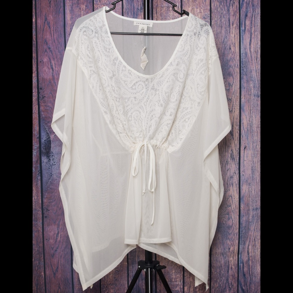 Sheer white cover up.